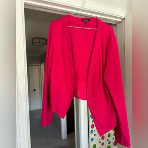 Open front blazer with stretch